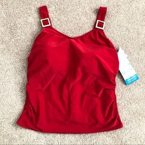 Krista Swimwear | Red Tankini - top only / Size 1X